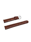 Dikişli Deri Saat Kordonu Kahve 18mm