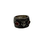 Gucci Kaplan Motifli 925 Ayar Gümüş Yüzük 16,9 Gram