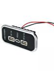 Type-C USB 3 Portlu Araç Şarj Soketi Adaptörü 12V-24V 