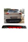 RENAULT CLİO 4 STATION UYUMLU BODY KİT DİFÜZÖR 4 ÇIKIŞ YUVARLAK KIRMIZI