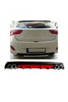 HYUNDAİ İ30 UYUMLU BODY KİT DİFÜZÖR 4 ÇIKIŞ YUVARLAK KIRMIZI