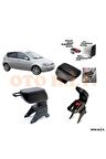 Chevrolet Aveo 06-11 Uyumlu Kol Dayama Ve Kolçak Sürgülü Bardaklıklı Ayarlanabilir Siyah Deri