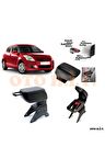 Suzuki Swift 06-12 Uyumlu Kol Dayama Ve Kolçak Sürgülü Bardaklıklı Ayarlanabilir Siyah Deri