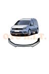 Volkswagen Caddy 2016-2020 Uyumlu Esnek Ayarlanabilir 3 Parça Kanatlı Piano Black Ön Lip