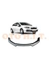 Fiat Linea 2012 Ve Üzeri Uyumlu Esnek Ayarlanabilir 3 Parça Kanatlı Piano Black Ön Lip
