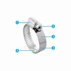 TORK 057076-101 C Tip 14 mm Ayarlı Hortum Kelepçesi 57-76 057076