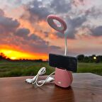 Asyagrup Hiva ( Anna ) 2w Ledli Masa Lambası / Pembe Kasa - Beyaz Işık