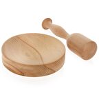 Mutfakta Pratik Geleneksel Dokulu Havan Topuzu ve Sunum Seti Daire | Yükseklik 20 cm Çap 5 cm | Masi