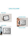 Pilli Mini Saat Alarm Saat Nem Göstergesi Sıcaklık Ölçer Mıknatıslı LCD Dijital Ekran 9x7 cm