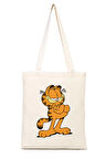 Garfield %100 Pamuk Bez Omuz Çantası