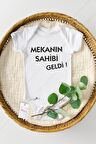 Mekanın Sahibi Geldi Özel Tasarım Bebek Zıbın Pamuklu Çıtçıtlı Body