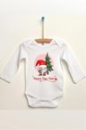 Happy New Year Özel Tasarım Bebek Zıbın Pamuklu Çıtçıtlı Body