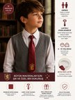 Harry Potter Gryffindor Kravat Bordo Renk Ayarlanabilir Lastikli 3-10 Yaş Unisex Çocuk Kravatı