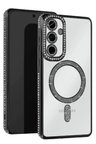 Samsung Uyumlu Galaxy S25 FE Joke Simli Magneticsafe Kılıf - Siyah-(5796)
