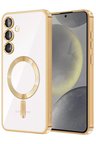 Samsung Uyumlu Galaxy A15 4G Kross Magneticsafe Kapak - Gold-(5796)