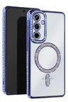 Samsung Uyumlu Galaxy A56 Joke Simli Magneticsafe Kılıf - Mavi-(5796)