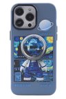 iPhone 14 Pro Kılıf Prada Desenli Kapak - Prada Mavi - 1-(5796)