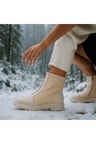 Evelxaris Kadın Önden Fermuarlı Günlük Outdoor Bot 001209 Cilt
