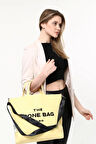 İCONE BAG Sarı The Icone Bag Paris İşlemeli Tote Kadın Kol Çantası ve Omuz Çantası
