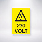 230 Volt Sticker 20X28 Cm