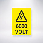 6000 Volt Sticker 20X28 Cm
