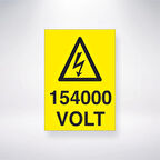 154000 Volt Sticker 20X28 Cm