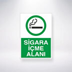 Sigara İçme Alanı Sticker 20X28 Cm