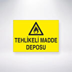 Tehlikeli Madde Deposu Sticker 20X28 Cm