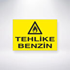 Tehlike Benzin Sticker 20X28 Cm