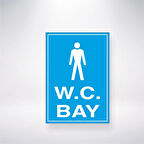 W.C Bay Sticker 20X28 Cm
