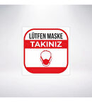 Maskeni Tak 20x20 Sticker 20X28 Cm
