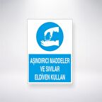 Aşındırıcı Maddeler ve Sıvılar Eldiven Kullan