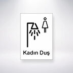 Kadın Duş Sticker 20X28 Cm