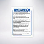 Havuz Kuralları Sticker 20X28 Cm