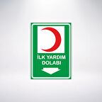 İlk Yardım Dolabı 21x29 Arkası Yapışkanlı Sticker