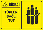 tüpleri bağlı tut Sticker 20X28 Cm