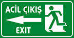 Acil Çıkış Sticker 20X28 Cm
