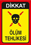 Ölüm Tehlikesi Sticker 20X28 Cm