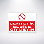 Sentetik Elbise Giymeyin Sticker 20X28 Cm