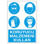 Koruyucu Malzemeni Kullan Sticker 20X28 Cm