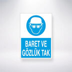Baret ve Gözlük Tak Sticker 20X28 Cm