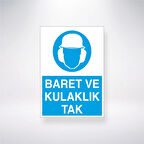 Baret ve Kulaklık Tak Sticker 20X28 Cm