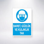 Baret, Gözlük ve Kulaklık Tak Sticker 20X28 Cm