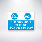 Koruyucu Bot ve Ayakkabı Giy Sticker 20X28 Cm