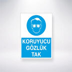 Koruyucu Gözlük Tak Sticker 20X28 Cm