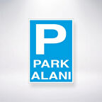 P Park Alanı Sticker 20X28 Cm