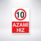 10 Azami Hız Sticker 20X28 Cm