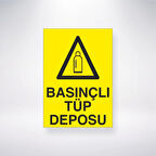 Basınçlı Tüp Deposu Sticker 20X28 Cm