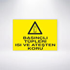 Basınçları Tüplerı Isı ve Ateşten Koru Sticker 20X28 Cm