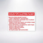 Oksijen Tüpü Çalıştırma Talimatı Sticker 20X28 Cm